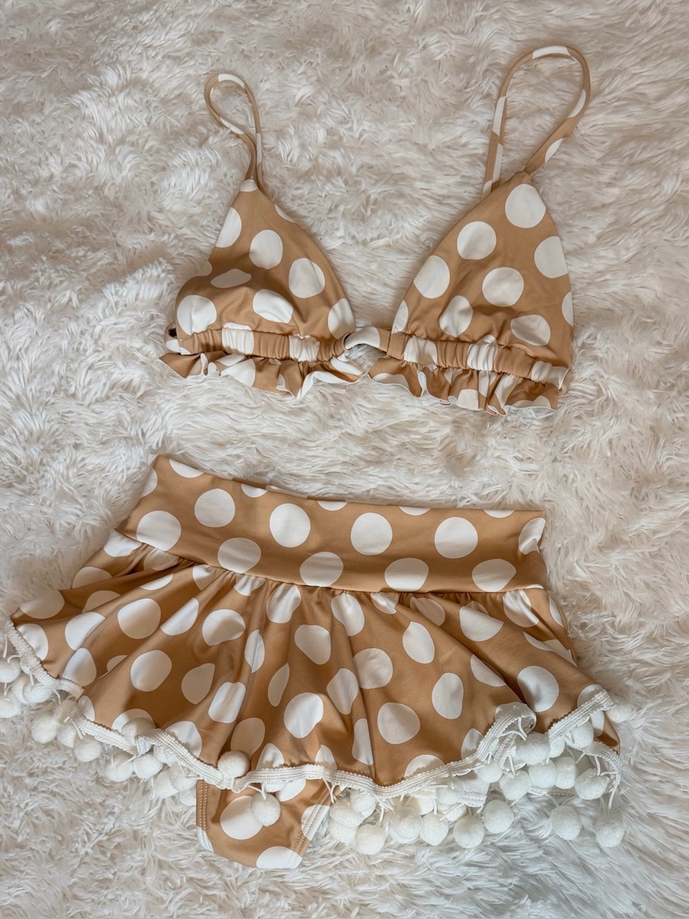 Rare Montce Swim Pom-Pom Ruffle Bikini Set - Size S/M - As Seen on Lala Kent VPR - Picture 2 of 8